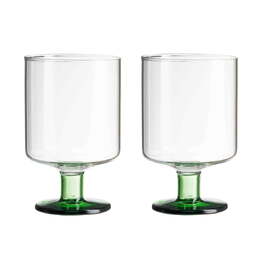 Набор из 2 бокалов  для вина 0,3 л Clear Green Design Letters