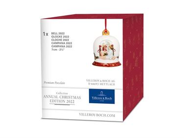 Елочное украшение колокольчик 6 см Annual Christmas Edition 2022 Villeroy & Boch