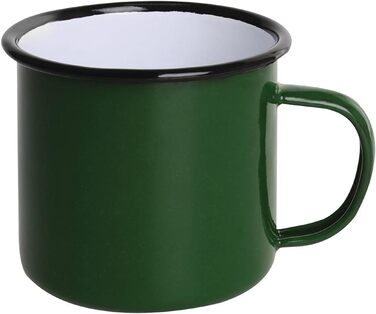 Эмалированная чашка 350 мл, зеленая Olympia
