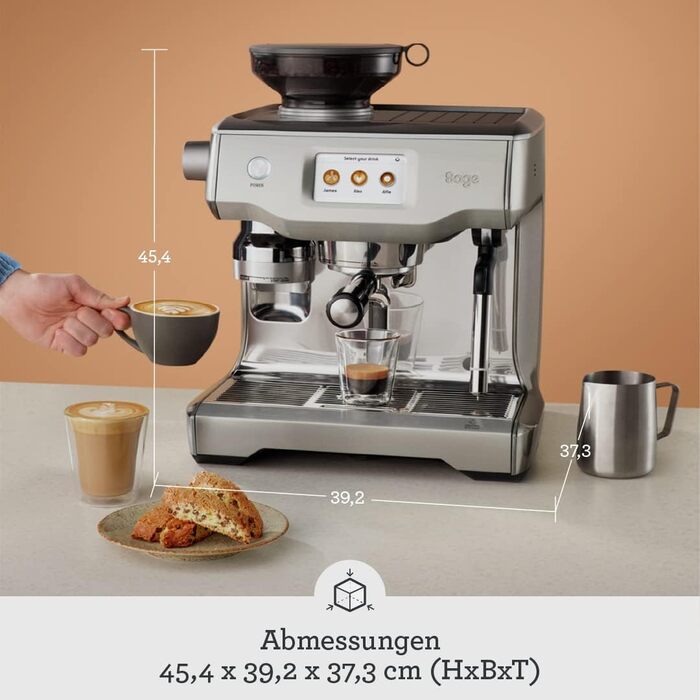 Профессиональная кофемашина с кофемолкой и вспенивателем молока 2400 Вт, Oracle Touch SES990 Sage Appliances