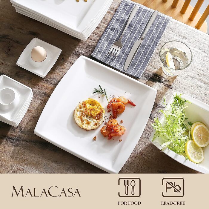 Набор фарфоровых тарелок на 12 персон Blance Series MALACASA
