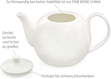 Кофейный сервиз из фарфора Buchensee (кофейник 1,5 л, 6 кофейных чашек и 6 блюдец)